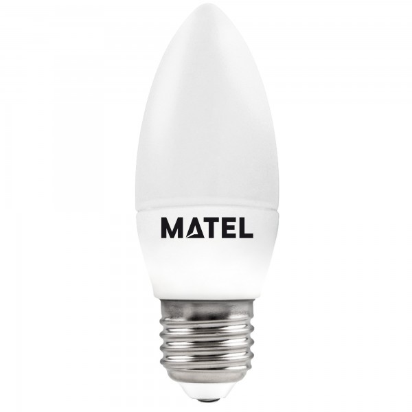 Bomb.led vela e27  8w.calida (caja de 10 unidades)