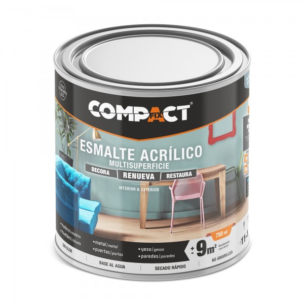 Esmalte acrilico satin 750ml.amarillo