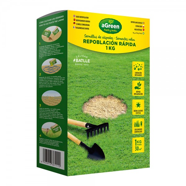Césped repoblación rápida 1 kg