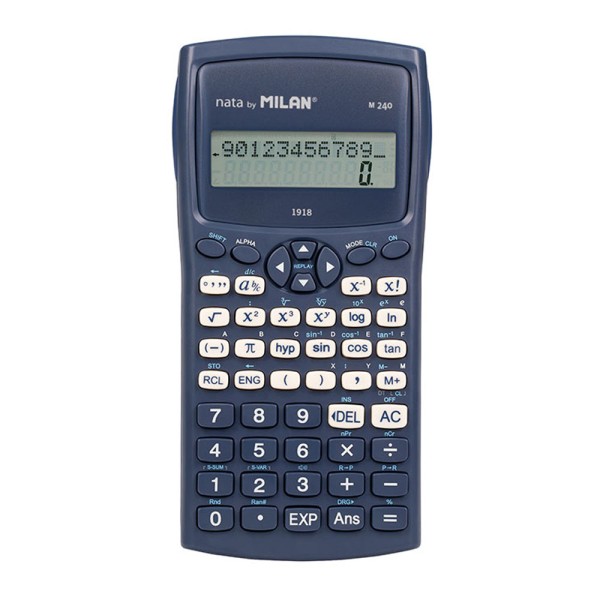 Calculadora científica m240 serie 1918 azul en blister
