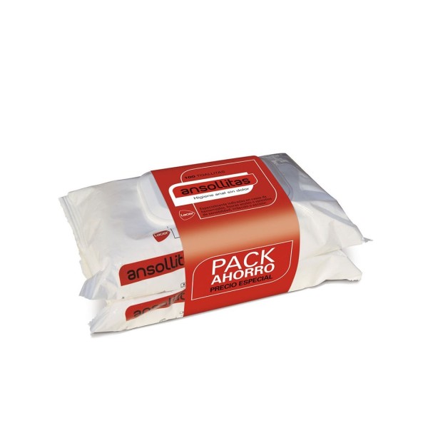 Ansollitas Toallitas Higiene Anal 50 + 50 Unidades Promo