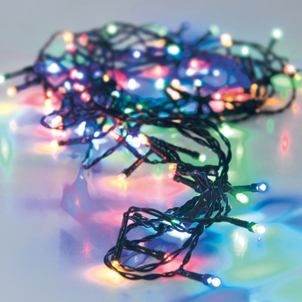Guirnalda multifunción, uso exterior, multicolor, 480 leds, 39 m