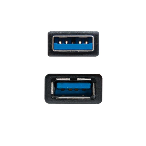 Nanocable cable usb 3.0 tipo a/m-a/h negro 1.0 m
