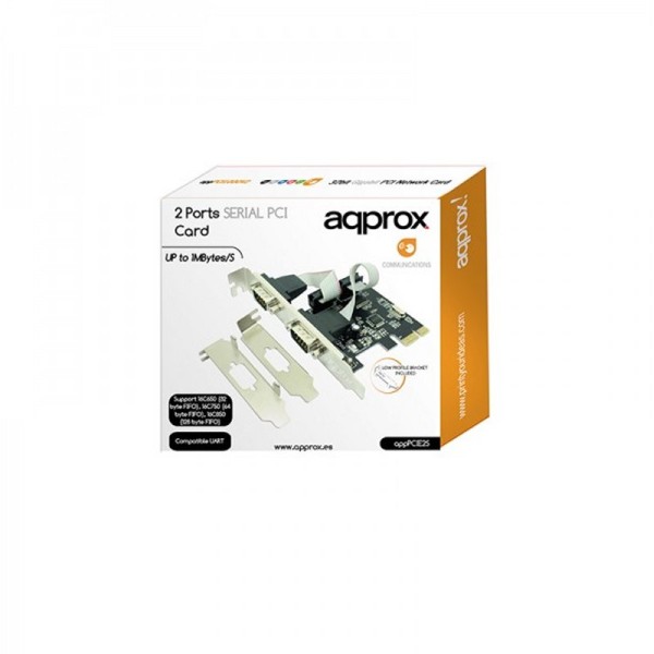 Approx! apppcie2s tarj. cont. 2 serie pci-e lp&hp