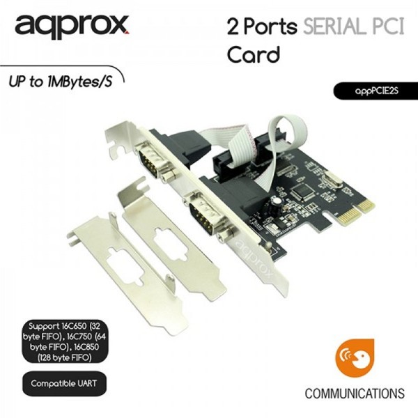 Approx! apppcie2s tarj. cont. 2 serie pci-e lp&hp