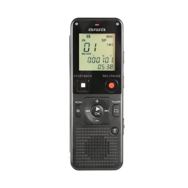 Aiwa dvr-a600 black / grabadora de voz digital 16gb